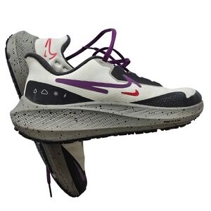 Nike Air Zoom Pegasus 39 Shield Womens 6.5 White Purple Running Shoes